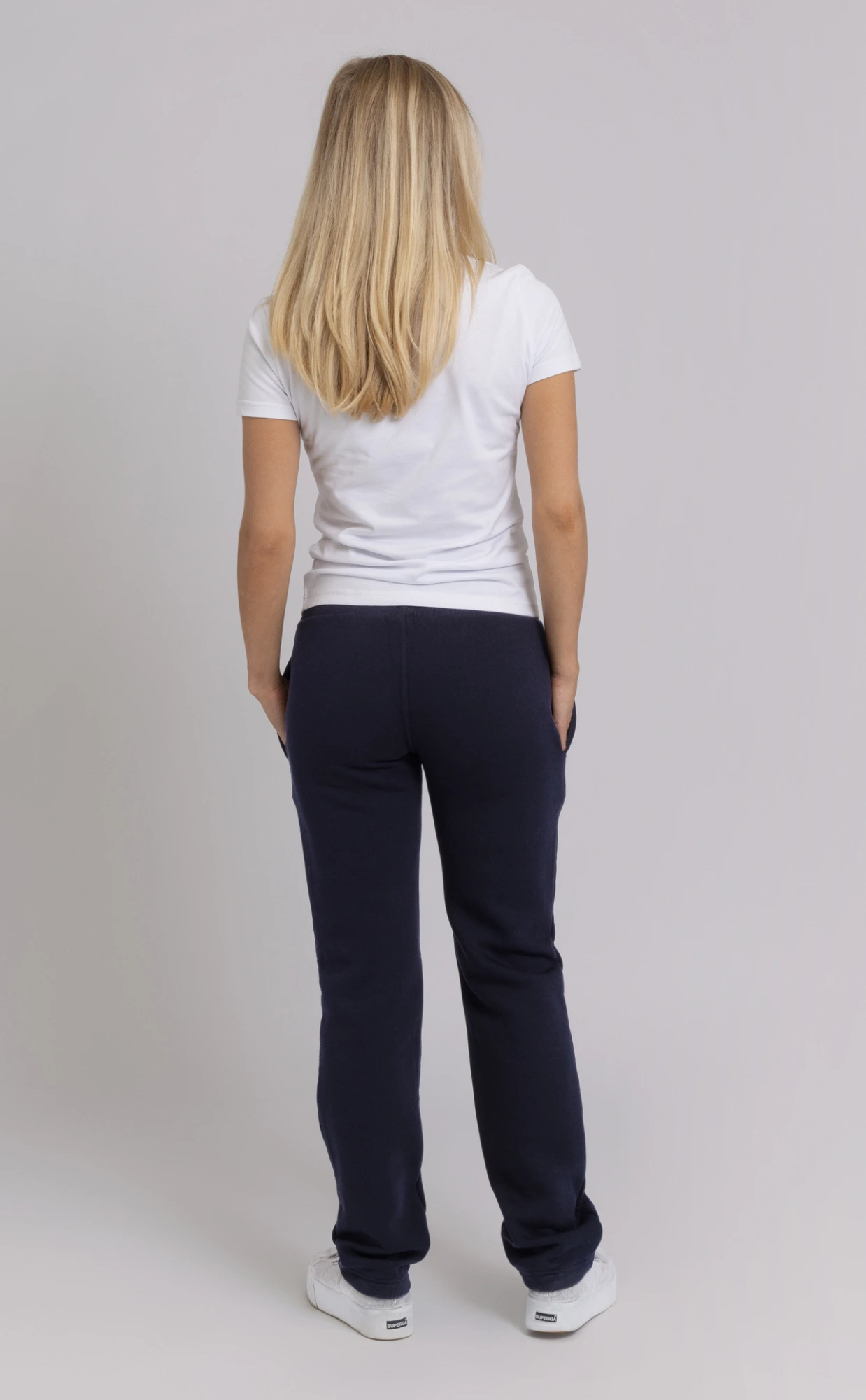 dame marine joggebukse bak